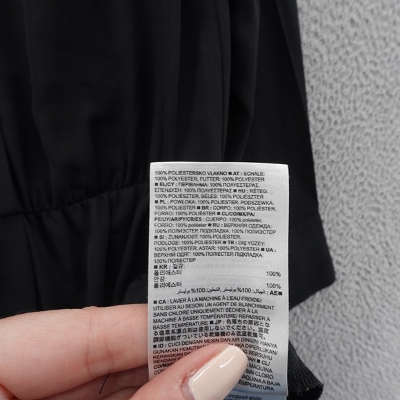 Banana Republic Long Sleeve Shirt Dress Size  10 Black Womens Classic Career - Picture 12 of 13